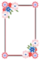 AI generated Sakura border frame, Japanese border frame PNG transparent background