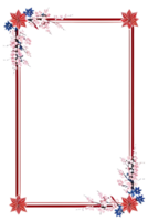 AI generated Sakura border frame, Japanese border frame PNG transparent background