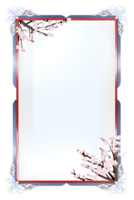 AI generated Sakura border frame, Japanese border frame PNG transparent background