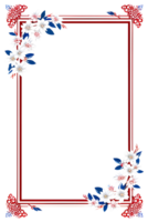 ai generiert Sakura Rand rahmen, japanisch Rand Rahmen png transparent Hintergrund