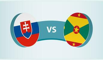 Slovakia versus Grenada, team sports competition concept. vector