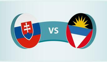 Slovakia versus Antigua and Barbuda, team sports competition concept. vector