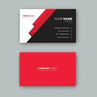 Corporate minimalist business card design template. vector