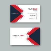 Modern red color professional business card design template. vector
