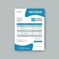 Modern minimalist invoice design template. vector