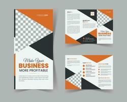 Modern corporate creative business brochure design template pro vector. vector