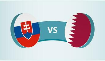 Slovakia versus Qatar, team sports competition concept. vector