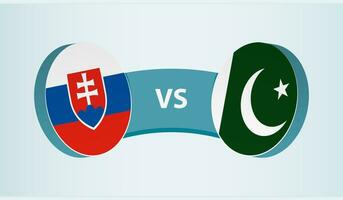 Slovakia versus Pakistan, team sports competition concept. vector