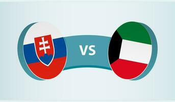 Slovakia versus Kuwait, team sports competition concept. vector