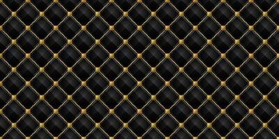 Luxury black and gold leather background. Seamless pattern. vector