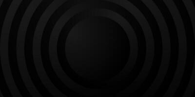 Abstract black and white round background with concentric circles. Vector illustration