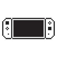 Video game Retro Handheld console illustration Gamepad sign Pixel art style vector