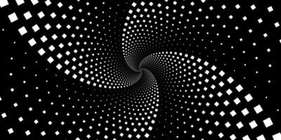 Swirling radial background. Black and white Halftone dotted background Pop art overlay texture. vector