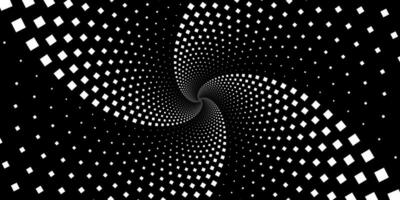 Swirling radial background. Black and white Halftone dotted background Pop art overlay texture. vector