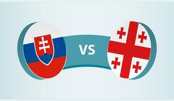 Slovakia versus Georgia, team sports competition concept. vector