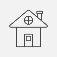 Home line icon Front view House front view symbol vector