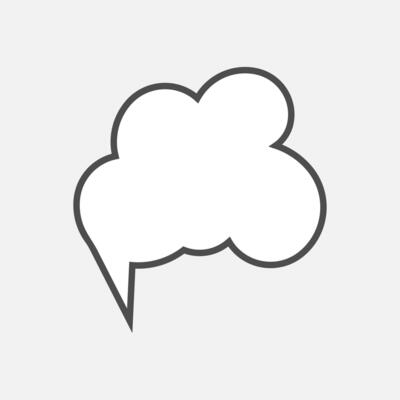 Blank empty white vector speech bubble