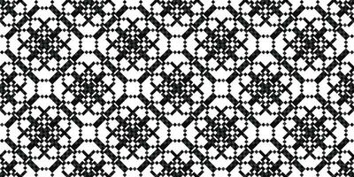 Monochrome geometric grid Pixel Art background Modern black and white abstract mosaic texture vector