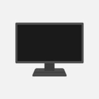 Computer display isolated on white background Screen computer monitor vector