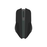 Black Computer gaming mouse icon flat vector