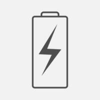 Battery charge Vector linear illustration