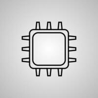 CPU Computer processor vector illustration