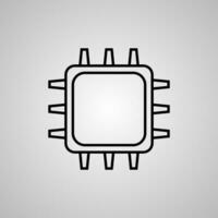 CPU Computer processor vector illustration