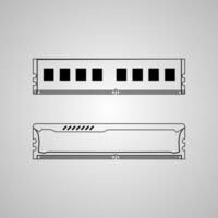 DDR RAM memory module icon vector illustration