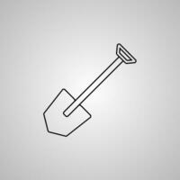 Shovel icon vector illustration Linear symbol