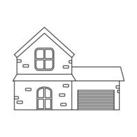 Home line icon Front view House front view symbol vector