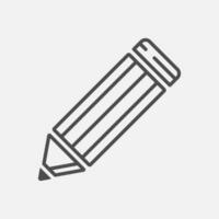 Pencil vector simple linear icon