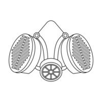 Vector linear Safety breathing mask illustration