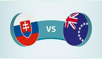 Slovakia versus Cook Islands, team sports competition concept. vector