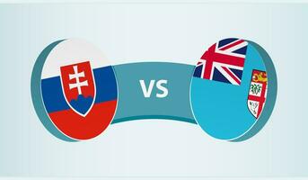 Slovakia versus Fiji, team sports competition concept. vector