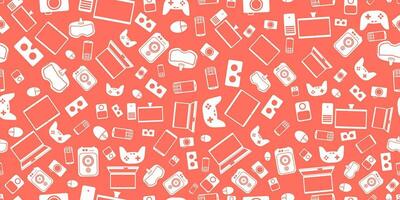 Gadgets and devices pattern collection vector