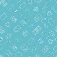 Gadgets and devices pattern collection vector