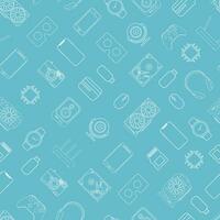 Gadgets and devices pattern collection vector