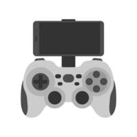 Video game controller with smartphone vector