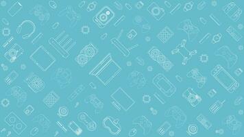 Gadgets and devices pattern collection vector