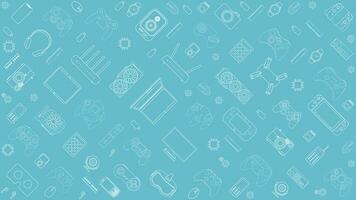 Gadgets and devices pattern collection vector