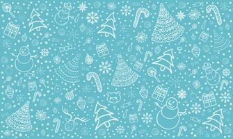 Christmas background Hand drawn doodle texture vector