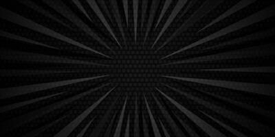 Dark black retro halftone background with stripes and dots vector