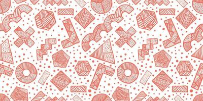 Hand drawn Doodle pattern Abstract ornament background vector