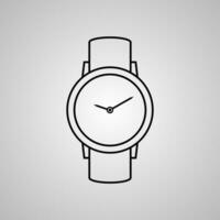 reloj de pulsera icono vector ilustración lineal símbolo