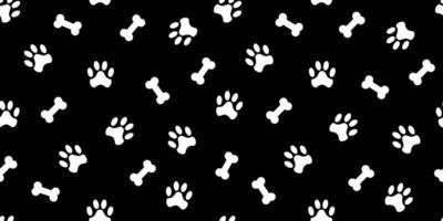 Cat paw and dog bone seamless pattern vector