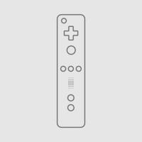 Video game controller linear vector illustration