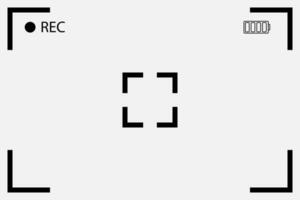Camera frame rec interface viewfinder vector