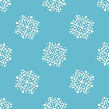 sin costura textura modelo con copos de nieve vector