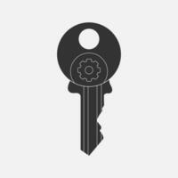 Vector Key icon on white background