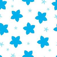 Abstract seamless pattern with blue stars vector